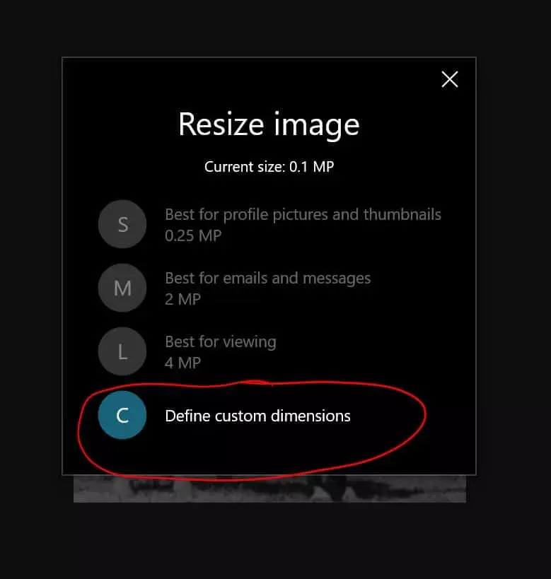 Resize Image in Photos Resize Image in Photos